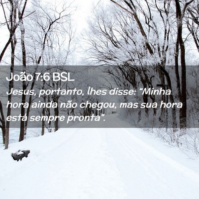 Picture 02 - João 7:6 BSL - Jesus, portanto, lhes disse: “Minha hora ainda - Bible Verse Picture