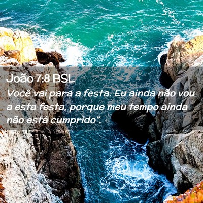 Picture 02 - João 7:8 BSL - Você vai para a festa. Eu ainda não vou a esta - Bible Verse Picture