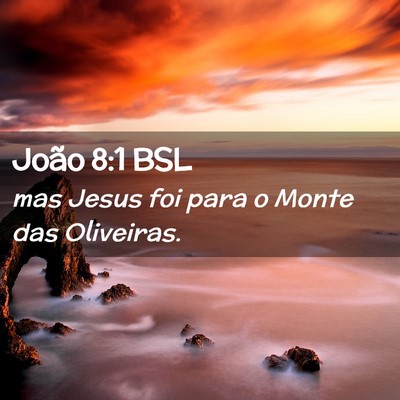 Picture 02 - João 8:1 BSL - mas Jesus foi para o Monte das - Bible Verse Picture