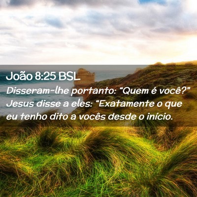 Picture 02 - João 8:25 BSL - Disseram-lhe portanto: “Quem é você?” Jesus - Bible Verse Picture