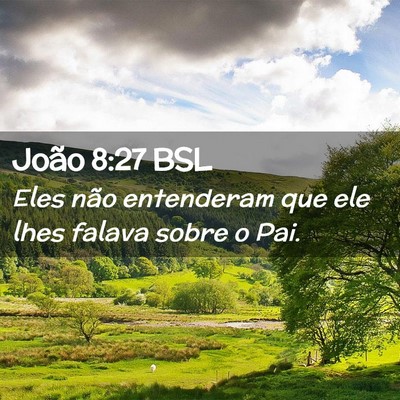 Picture 02 - João 8:27 BSL - Eles não entenderam que ele lhes falava sobre o - Bible Verse Picture