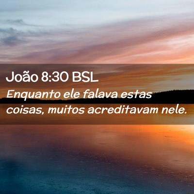 Picture 02 - João 8:30 BSL - Enquanto ele falava estas coisas, muitos - Bible Verse Picture