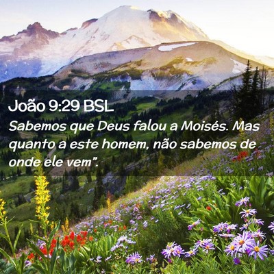 Picture 02 - João 9:29 BSL - Sabemos que Deus falou a Moisés. Mas quanto a - Bible Verse Picture