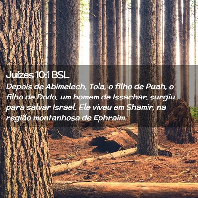 Picture 02 - Juízes 10:1 BSL - Depois de Abimelech, Tola, o filho de Puah, o - Bible Verse Picture