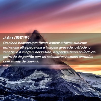 Picture 02 - Juízes 18:17 BSL - Os cinco homens que foram espiar a terra subiram, - Bible Verse Picture