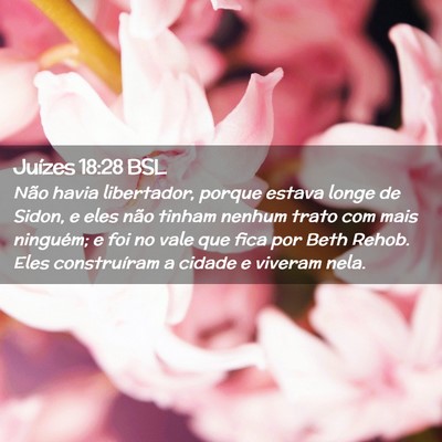 Picture 02 - Juízes 18:28 BSL - Não havia libertador, porque estava longe de - Bible Verse Picture