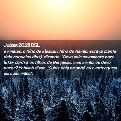 Picture 02 - Juízes 20:28 BSL - e Finéias, o filho de Eleazar, filho de Aarão, - Bible Verse Picture