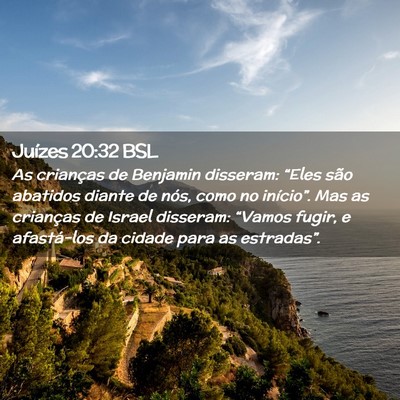 Picture 02 - Juízes 20:32 BSL - As crianças de Benjamin disseram: “Eles são - Bible Verse Picture