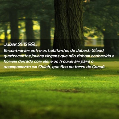 Picture 02 - Juízes 21:12 BSL - Encontraram entre os habitantes de Jabesh Gilead - Bible Verse Picture