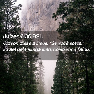 Picture 02 - Juízes 6:36 BSL - Gideon disse a Deus: “Se você salvar Israel - Bible Verse Picture