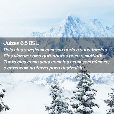 Picture 02 - Juízes 6:5 BSL - Pois eles surgiram com seu gado e suas tendas. - Bible Verse Picture
