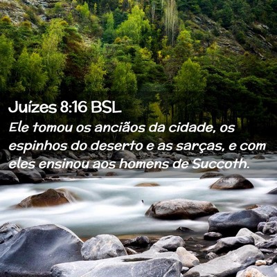 Picture 02 - Juízes 8:16 BSL - Ele tomou os anciãos da cidade, os espinhos do - Bible Verse Picture