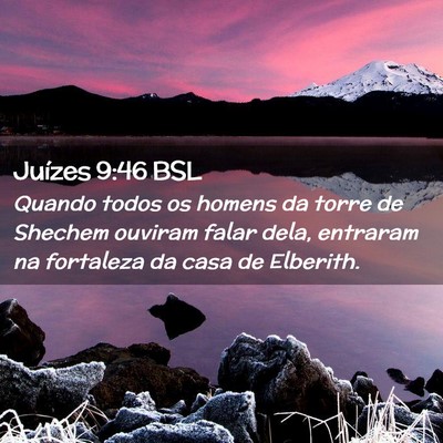 Picture 02 - Juízes 9:46 BSL - Quando todos os homens da torre de Shechem - Bible Verse Picture