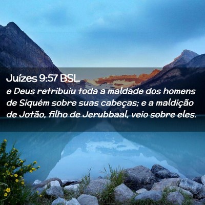 Picture 02 - Juízes 9:57 BSL - e Deus retribuiu toda a maldade dos homens de - Bible Verse Picture