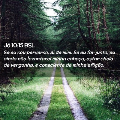 Picture 02 - Jó 10:15 BSL - Se eu sou perverso, ai de mim. Se eu for justo, - Bible Verse Picture