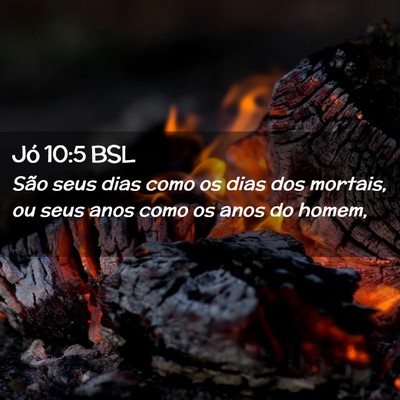 Picture 02 - Jó 10:5 BSL - São seus dias como os dias dos mortais, ou seus - Bible Verse Picture
