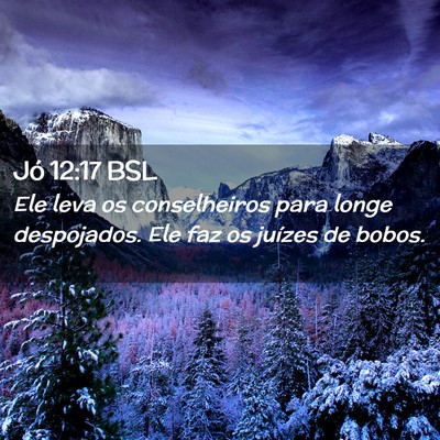 Picture 02 - Jó 12:17 BSL - Ele leva os conselheiros para longe despojados. - Bible Verse Picture