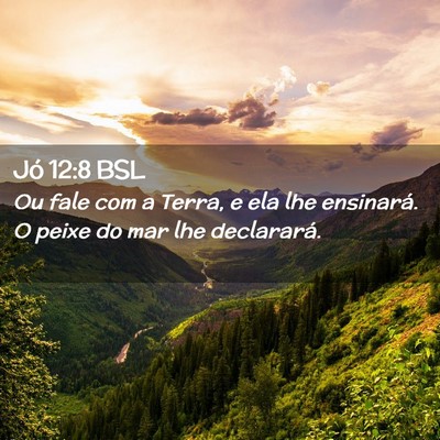 Picture 02 - Jó 12:8 BSL - Ou fale com a Terra, e ela lhe ensinará. O peixe - Bible Verse Picture