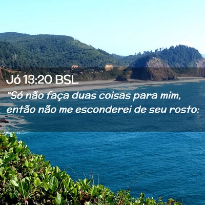 Picture 02 - Jó 13:20 BSL - “Só não faça duas coisas para mim, então - Bible Verse Picture