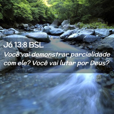 Picture 02 - Jó 13:8 BSL - Você vai demonstrar parcialidade com ele? Você - Bible Verse Picture
