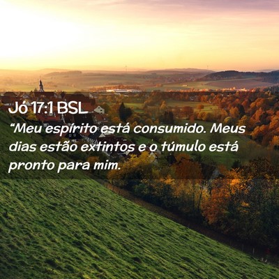 Picture 02 - Jó 17:1 BSL - “Meu espírito está consumido. Meus dias - Bible Verse Picture
