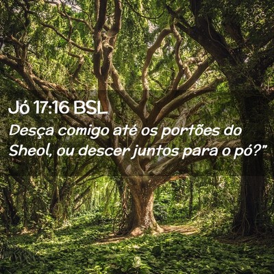 Picture 02 - Jó 17:16 BSL - Desça comigo até os portões do Sheol, ou - Bible Verse Picture
