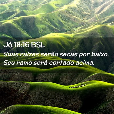 Picture 02 - Jó 18:16 BSL - Suas raízes serão secas por baixo. Seu ramo - Bible Verse Picture