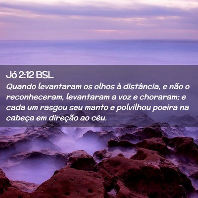 Picture 02 - Jó 2:12 BSL - Quando levantaram os olhos à distância, e não - Bible Verse Picture