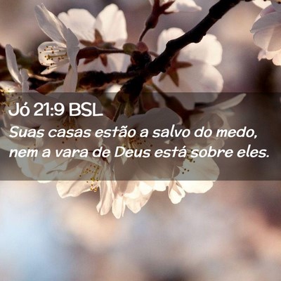 Picture 02 - Jó 21:9 BSL - Suas casas estão a salvo do medo, nem a vara de - Bible Verse Picture