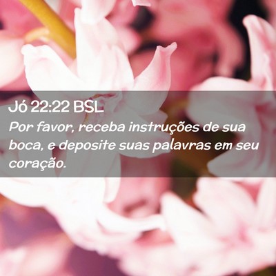 Picture 02 - Jó 22:22 BSL - Por favor, receba instruções de sua boca, e - Bible Verse Picture