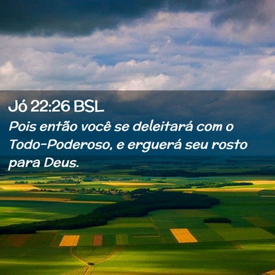 Picture 02 - Jó 22:26 BSL - Pois então você se deleitará com o - Bible Verse Picture