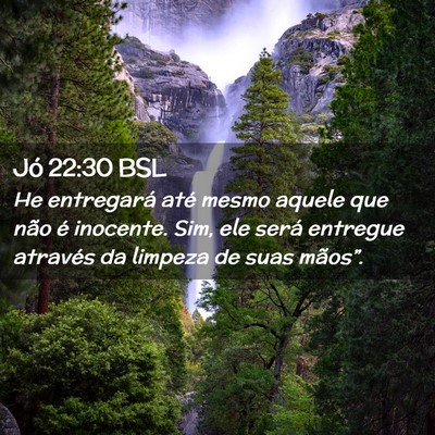 Picture 02 - Jó 22:30 BSL - He entregará até mesmo aquele que não é - Bible Verse Picture