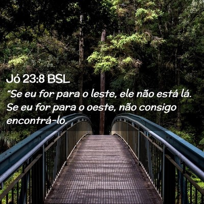 Picture 02 - Jó 23:8 BSL - “Se eu for para o leste, ele não está lá. Se - Bible Verse Picture