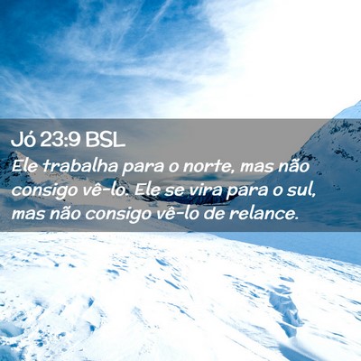Picture 02 - Jó 23:9 BSL - Ele trabalha para o norte, mas não consigo - Bible Verse Picture