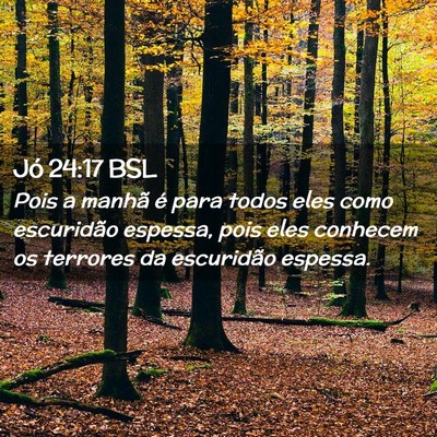 Picture 02 - Jó 24:17 BSL - Pois a manhã é para todos eles como escuridão - Bible Verse Picture