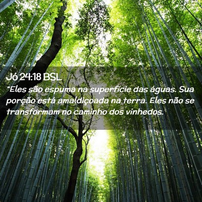 Picture 02 - Jó 24:18 BSL - “Eles são espuma na superfície das águas. - Bible Verse Picture