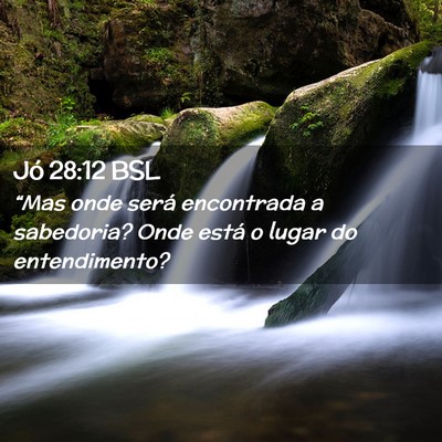 Picture 02 - Jó 28:12 BSL - “Mas onde será encontrada a sabedoria? Onde - Bible Verse Picture