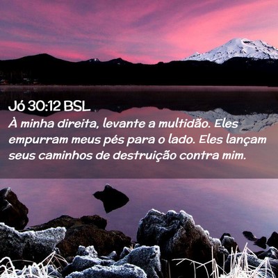 Picture 02 - Jó 30:12 BSL - À minha direita, levante a multidão. Eles - Bible Verse Picture