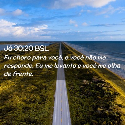 Picture 02 - Jó 30:20 BSL - Eu choro para você, e você não me responde. Eu - Bible Verse Picture