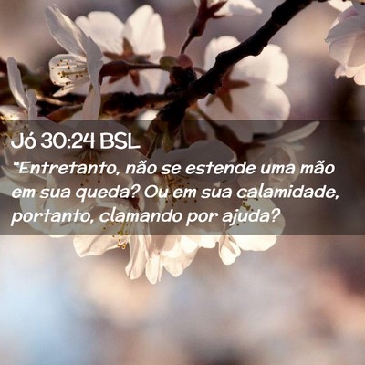 Picture 02 - Jó 30:24 BSL - “Entretanto, não se estende uma mão em sua - Bible Verse Picture