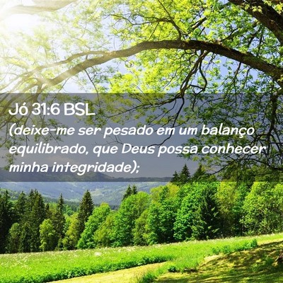Picture 02 - Jó 31:6 BSL - (deixe-me ser pesado em um balanço equilibrado, - Bible Verse Picture