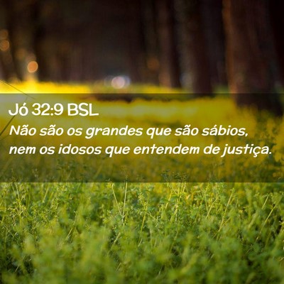 Picture 02 - Jó 32:9 BSL - Não são os grandes que são sábios, nem os - Bible Verse Picture