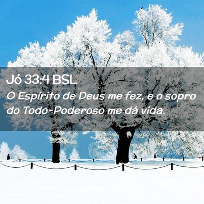 Picture 02 - Jó 33:4 BSL - O Espírito de Deus me fez, e o sopro do - Bible Verse Picture