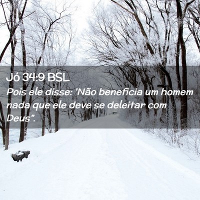Picture 02 - Jó 34:9 BSL - Pois ele disse: 'Não beneficia um homem nada que - Bible Verse Picture
