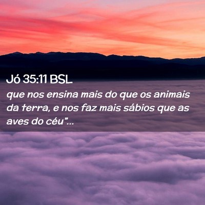 Picture 02 - Jó 35:11 BSL - que nos ensina mais do que os animais da terra, e - Bible Verse Picture