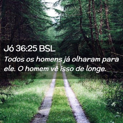 Picture 02 - Jó 36:25 BSL - Todos os homens já olharam para ele. O homem vê - Bible Verse Picture
