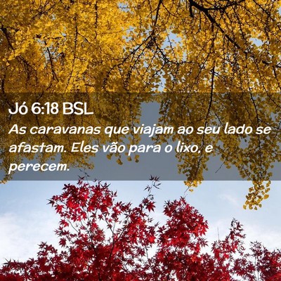 Picture 02 - Jó 6:18 BSL - As caravanas que viajam ao seu lado se afastam. - Bible Verse Picture