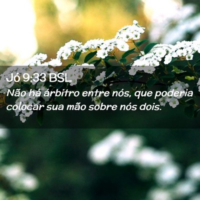 Picture 02 - Jó 9:33 BSL - Não há árbitro entre nós, que poderia colocar - Bible Verse Picture