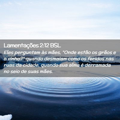 Picture 02 - Lamentações 2:12 BSL - Eles perguntam às mães, “Onde estão os - Bible Verse Picture
