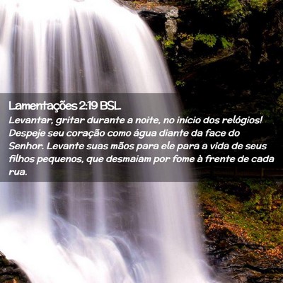 Picture 02 - Lamentações 2:19 BSL - Levantar, gritar durante a noite, no início dos - Bible Verse Picture